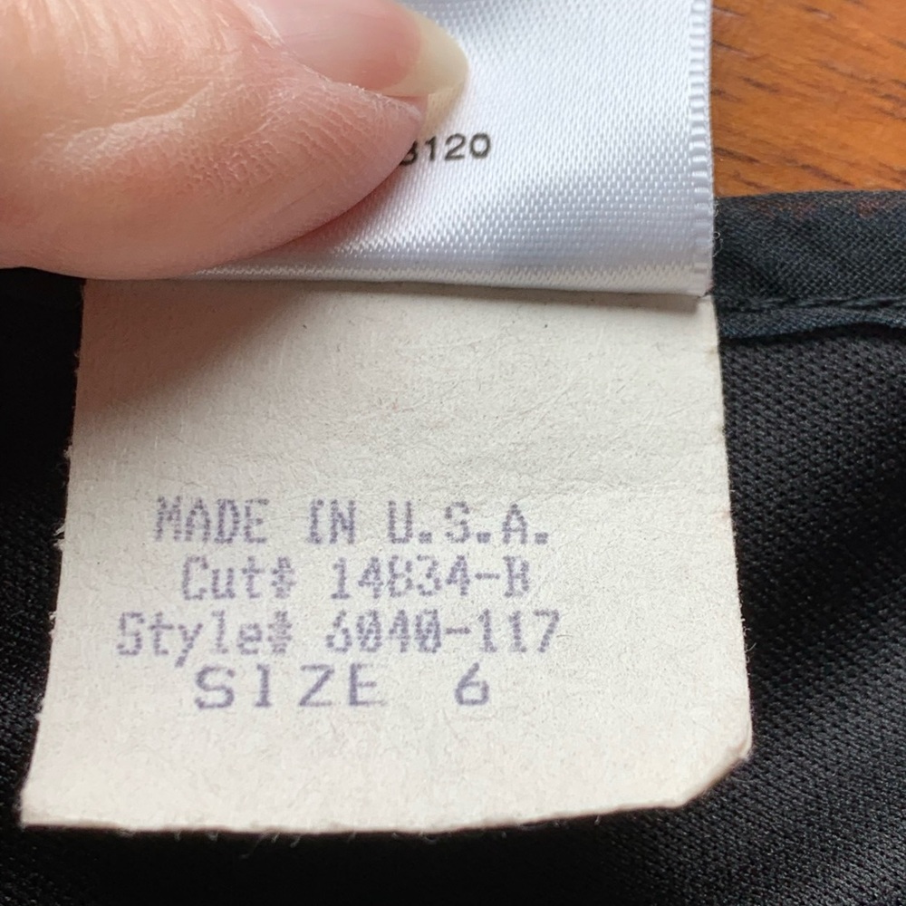Vintage 90s Y2k Fredericks of Hollywood Black Red Midi Dress Roses Size 6 Floral - Picture 15 of 16